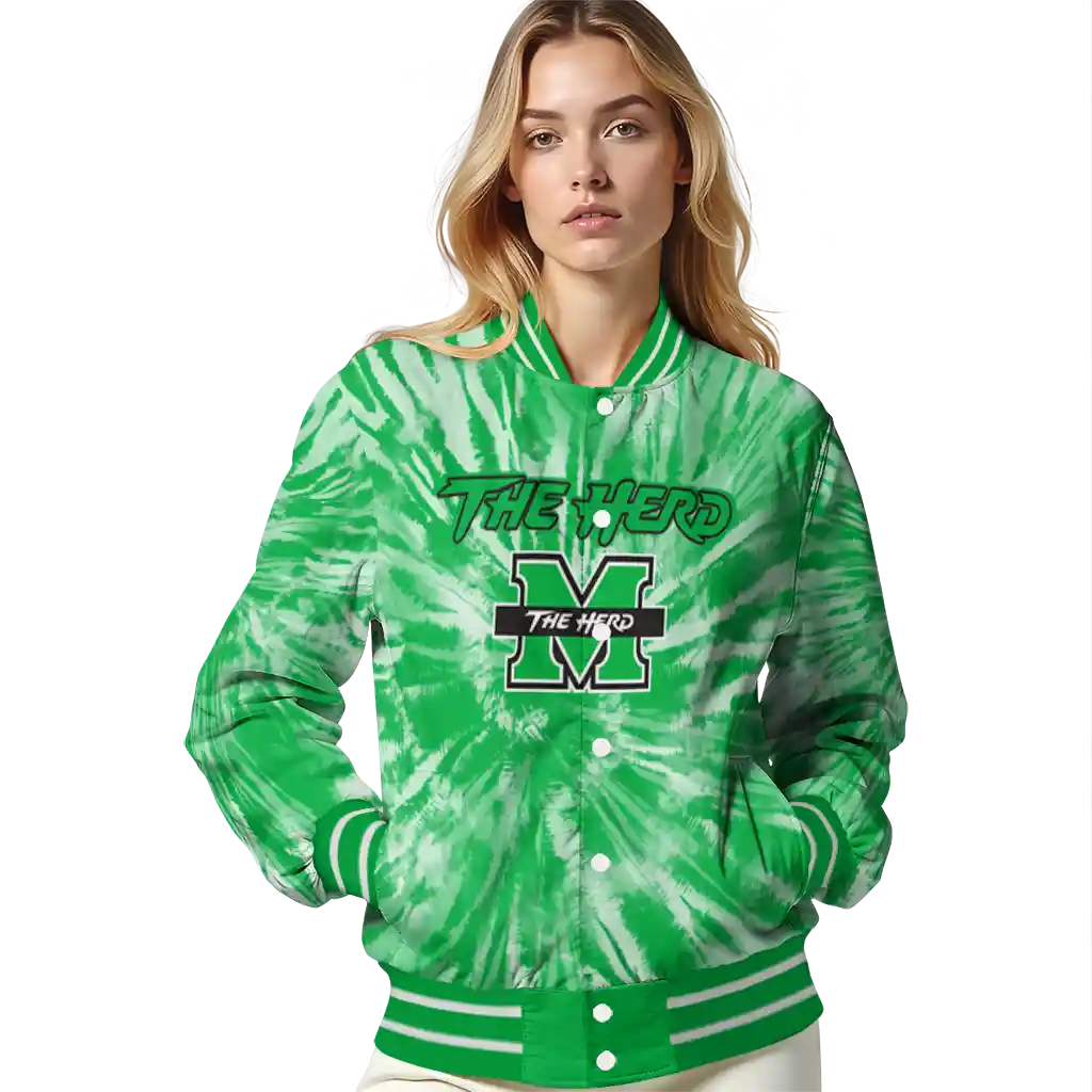 marshall thundering herd dynamic rings green varsity jacket latest model marshall thundering herd dynamic rings green varsity jacket latest model