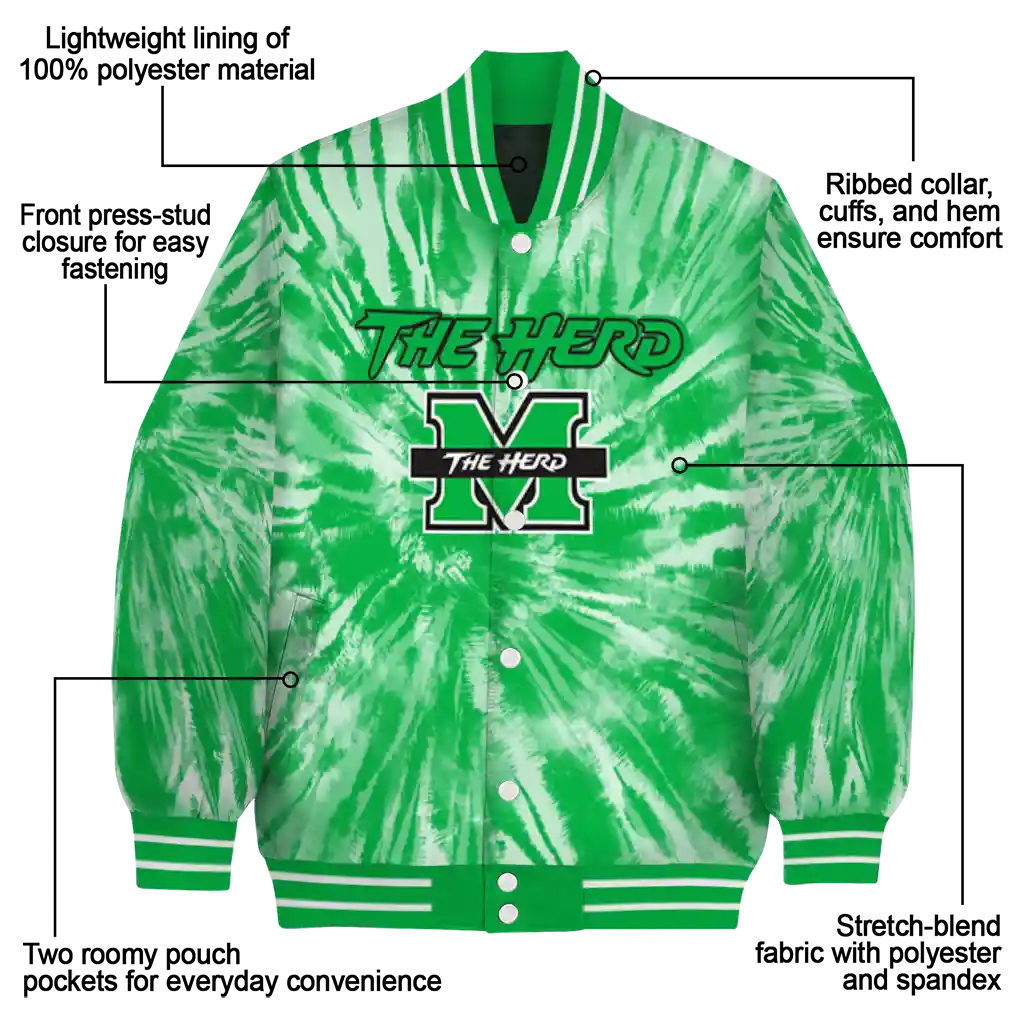marshall thundering herd dynamic rings green varsity jacket new arrival marshall thundering herd dynamic rings green varsity jacket new arrival