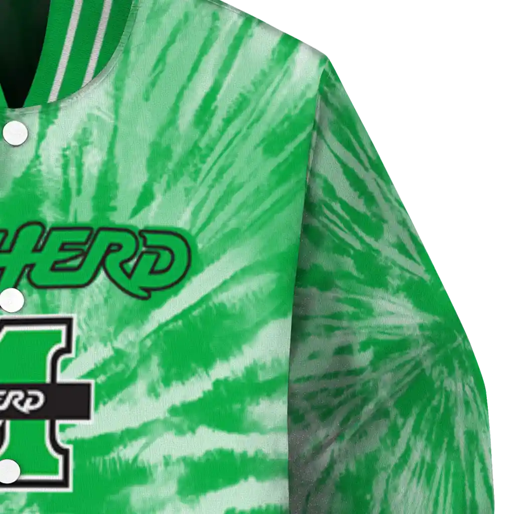 marshall thundering herd dynamic rings green varsity jacket premium grade marshall thundering herd dynamic rings green varsity jacket premium grade