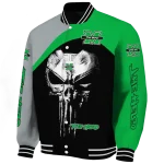 marshall thundering herd edgy mask green black varsity jacket best selling