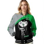 marshall thundering herd edgy mask green black varsity jacket best selling