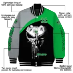 marshall thundering herd edgy mask green black varsity jacket best selling