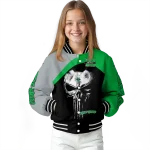 marshall thundering herd edgy mask green black varsity jacket best selling