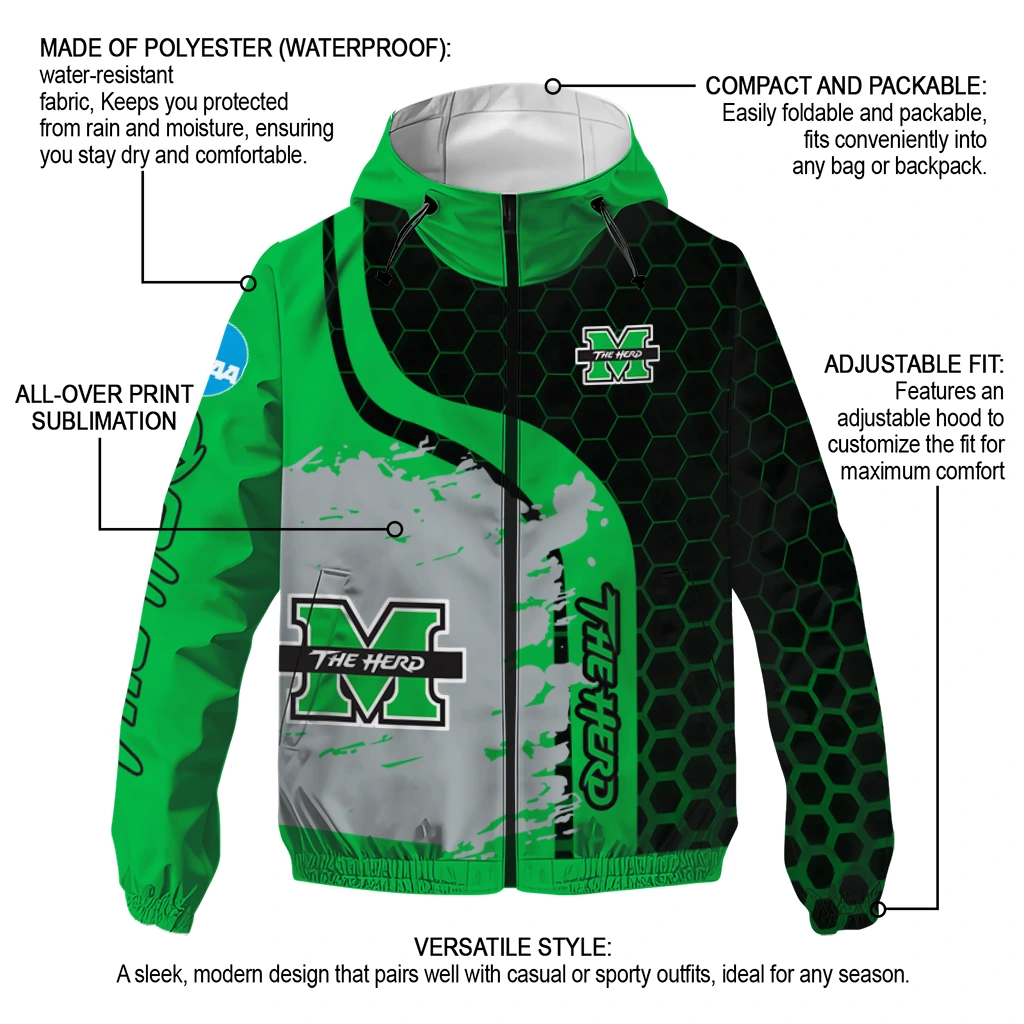 marshall thundering herd grid streak green black windbreaker jacket new arrival marshall thundering herd grid streak green black windbreaker jacket new arrival