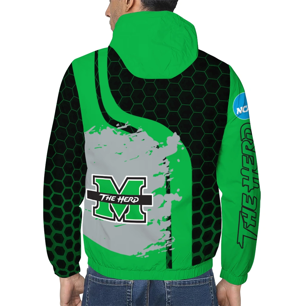 marshall thundering herd grid streak green black windbreaker jacket trendy marshall thundering herd grid streak green black windbreaker jacket trendy