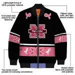 marshall thundering herd pink ribbon black pink bomber jacket best selling