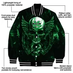 marshall thundering herd skull bite green black varsity jacket best selling