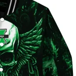 marshall thundering herd skull bite green black varsity jacket best selling