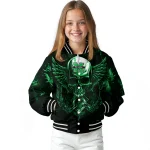 marshall thundering herd skull bite green black varsity jacket best selling