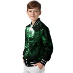 marshall thundering herd skull bite green black varsity jacket best selling