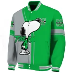 marshall thundering herd snoopy attitude green varsity jacket best selling
