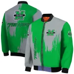 marshall thundering herd urban mark green bomber jacket best selling