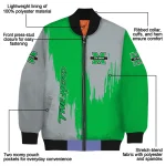 marshall thundering herd urban mark green bomber jacket best selling