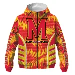 maryland terrapins dynamic heat wave red windbreaker jacket best selling