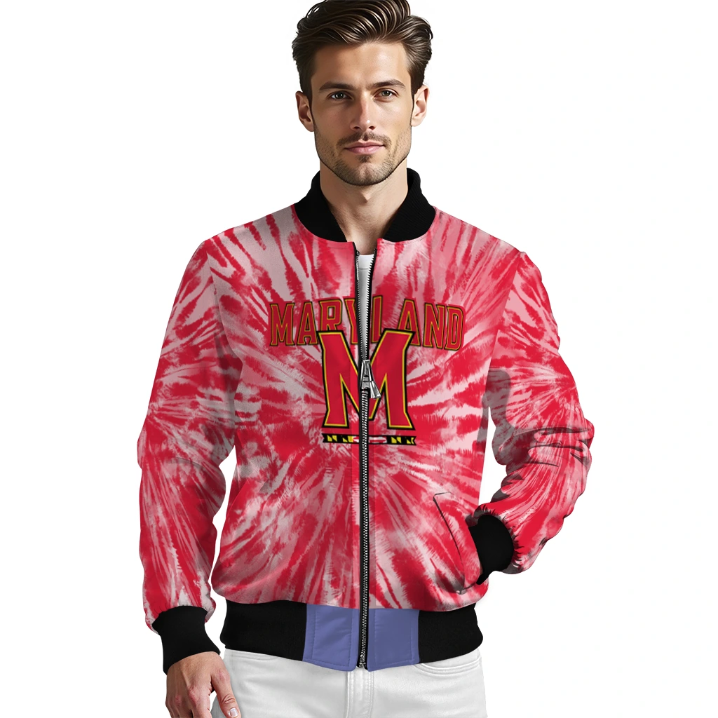 maryland terrapins dynamic rings red bomber jacket high quality maryland terrapins dynamic rings red bomber jacket high quality