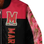 maryland terrapins fire skull red black bomber jacket best selling