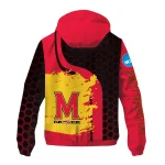 maryland terrapins grid streak red black windbreaker jacket best selling
