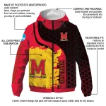 maryland terrapins grid streak red black windbreaker jacket best selling