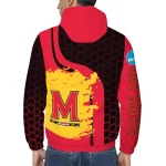 maryland terrapins grid streak red black windbreaker jacket best selling