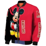 maryland terrapins mickey mouse red bomber jacket best selling