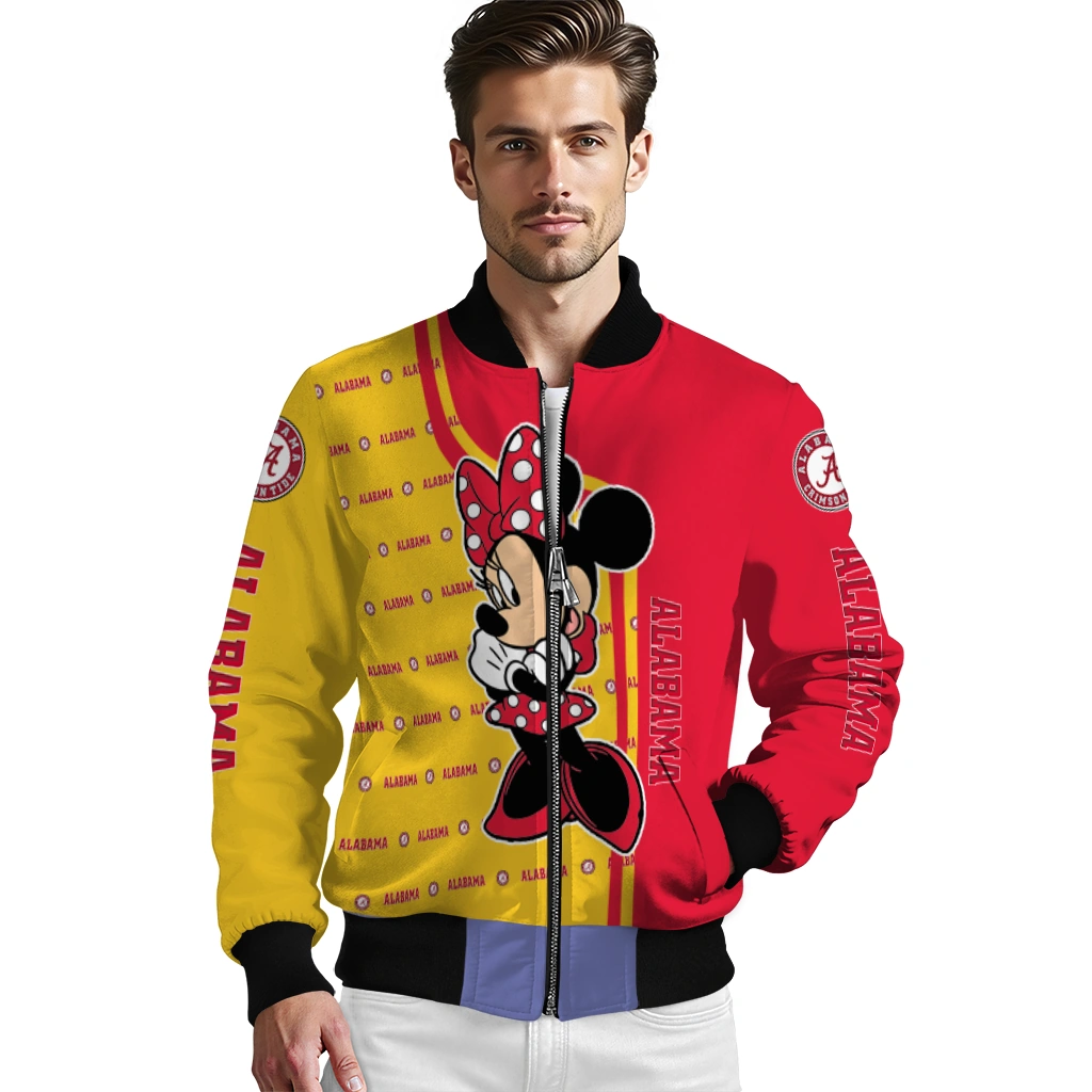 maryland terrapins minnie mouse red bomber jacket high quality maryland terrapins minnie mouse red bomber jacket high quality