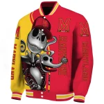 maryland terrapins spooky grin red varsity jacket best selling