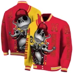 maryland terrapins spooky grin red varsity jacket best selling