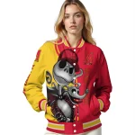 maryland terrapins spooky grin red varsity jacket best selling