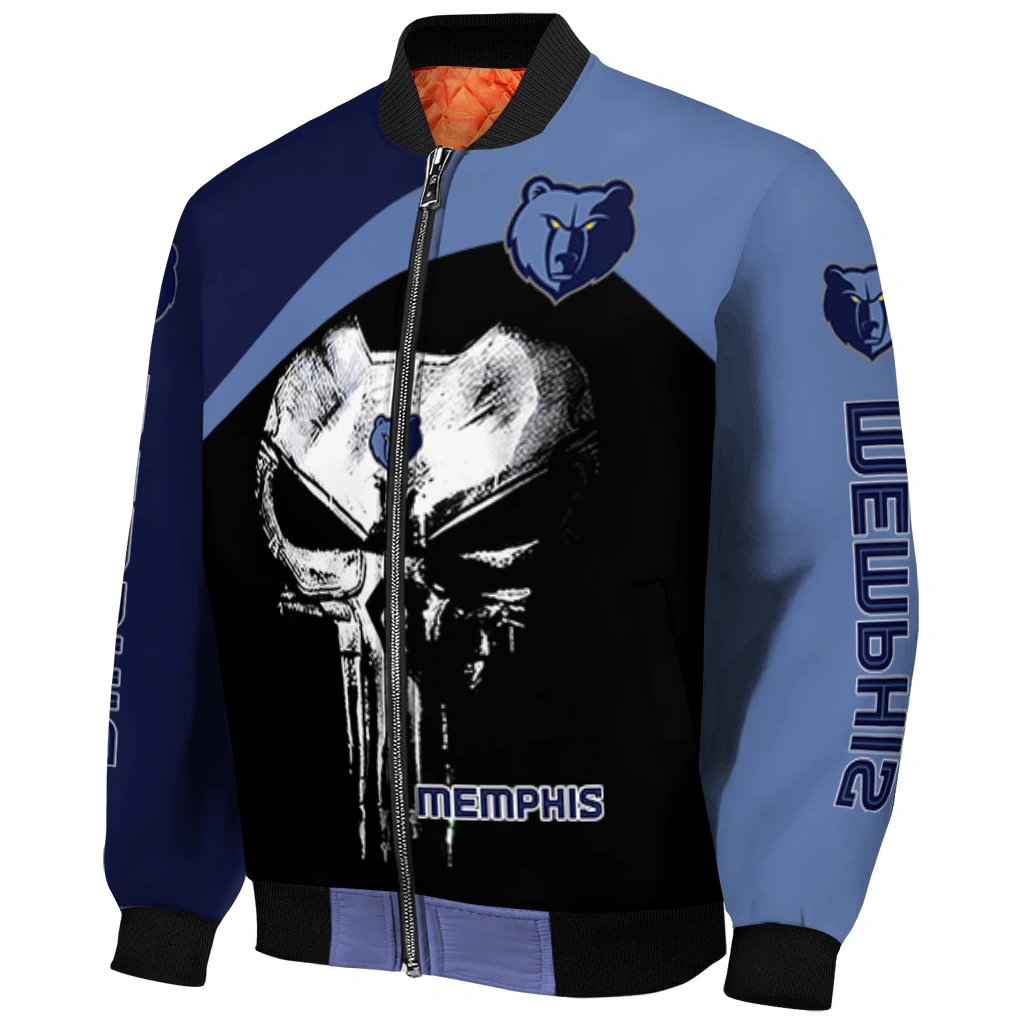 memphis grizzlies edgy mask blue black bomber jacket fashion forward memphis grizzlies edgy mask blue black bomber jacket fashion forward