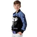 memphis grizzlies edgy mask blue black bomber jacket best selling