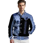 memphis grizzlies fire skull blue black varsity jacket best selling
