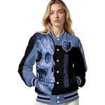memphis grizzlies fire skull blue black varsity jacket best selling