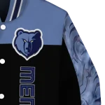 memphis grizzlies fire skull blue black varsity jacket best selling