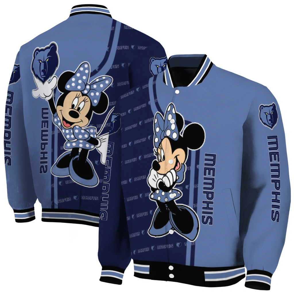 memphis grizzlies minnie mouse blue varsity jacket fashion forward memphis grizzlies minnie mouse blue varsity jacket fashion forward