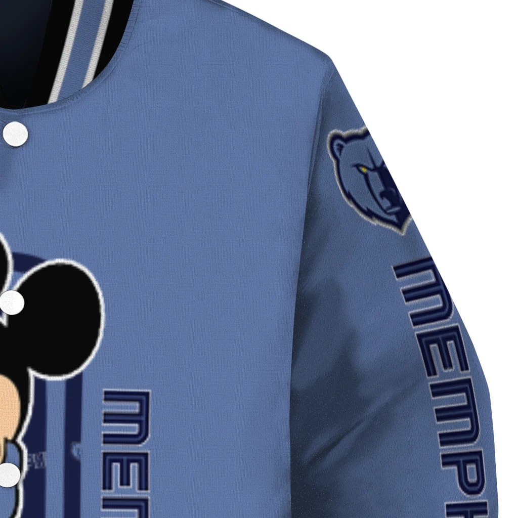 memphis grizzlies minnie mouse blue varsity jacket premium grade memphis grizzlies minnie mouse blue varsity jacket premium grade
