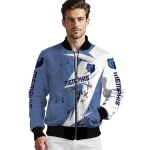 memphis grizzlies ripped bolt blue white bomber jacket best selling