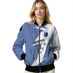 memphis grizzlies ripped bolt blue white bomber jacket best selling
