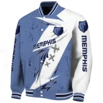 memphis grizzlies ripped bolt blue white varsity jacket best selling