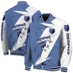 memphis grizzlies ripped bolt blue white varsity jacket best selling