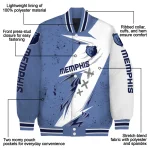 memphis grizzlies ripped bolt blue white varsity jacket best selling