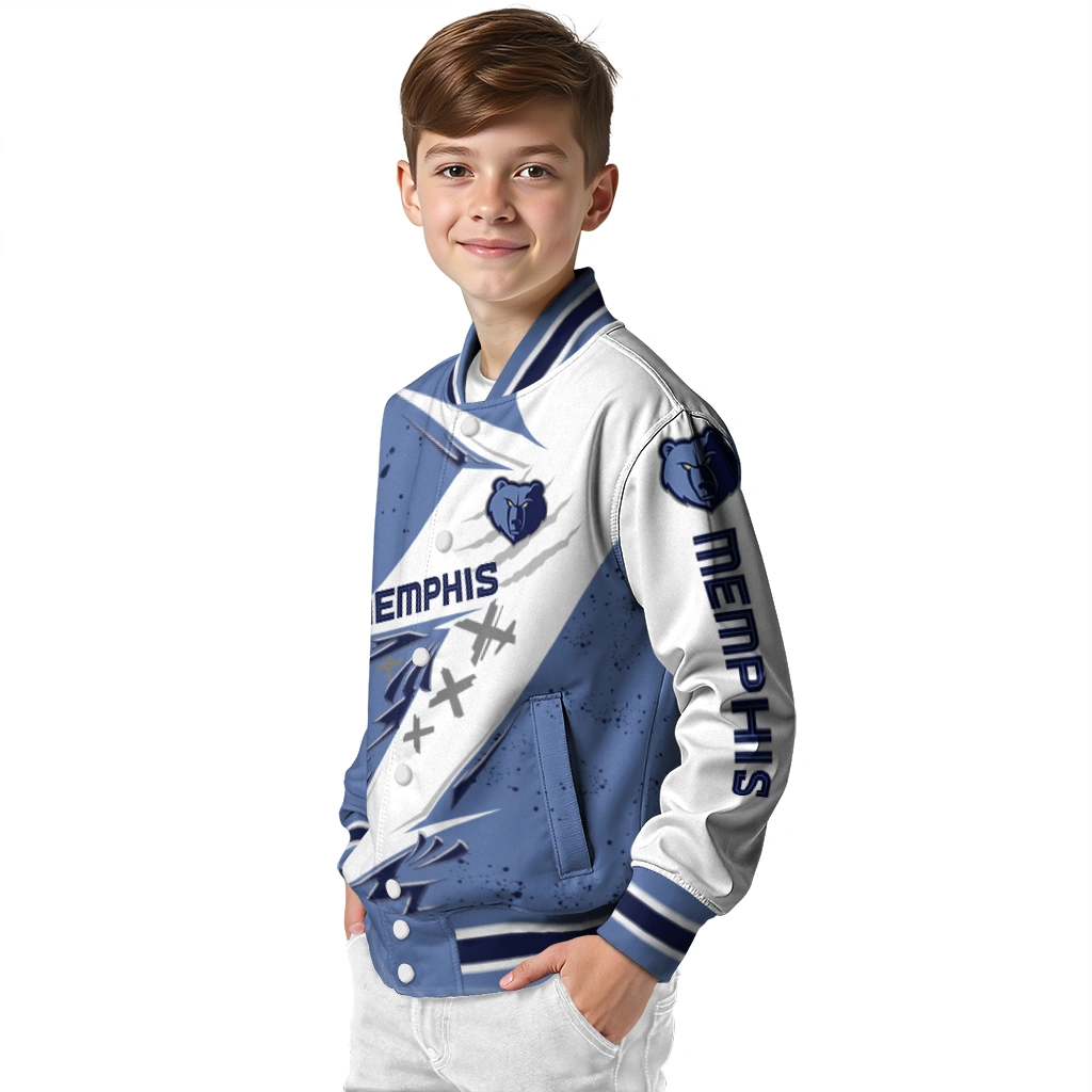 memphis grizzlies ripped bolt blue white varsity jacket trendy memphis grizzlies ripped bolt blue white varsity jacket trendy