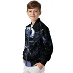 memphis grizzlies skull bite blue black bomber jacket best selling