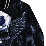 memphis grizzlies skull bite blue black varsity jacket best selling