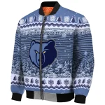 memphis grizzlies snowy pines blue bomber jacket best selling
