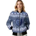 memphis grizzlies snowy pines blue bomber jacket best selling