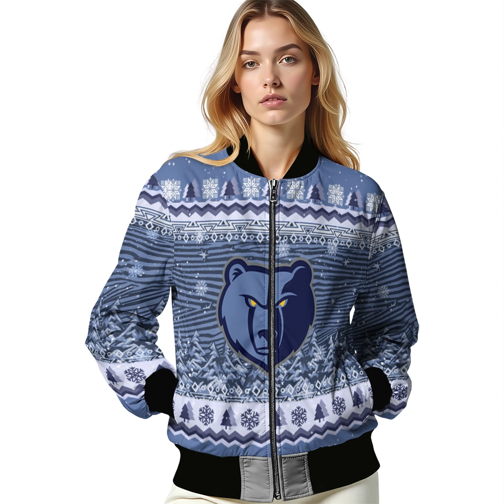 memphis grizzlies snowy pines blue bomber jacket latest model memphis grizzlies snowy pines blue bomber jacket latest model