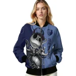 memphis grizzlies spooky grin blue bomber jacket best selling