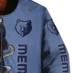 memphis grizzlies spooky grin blue bomber jacket best selling