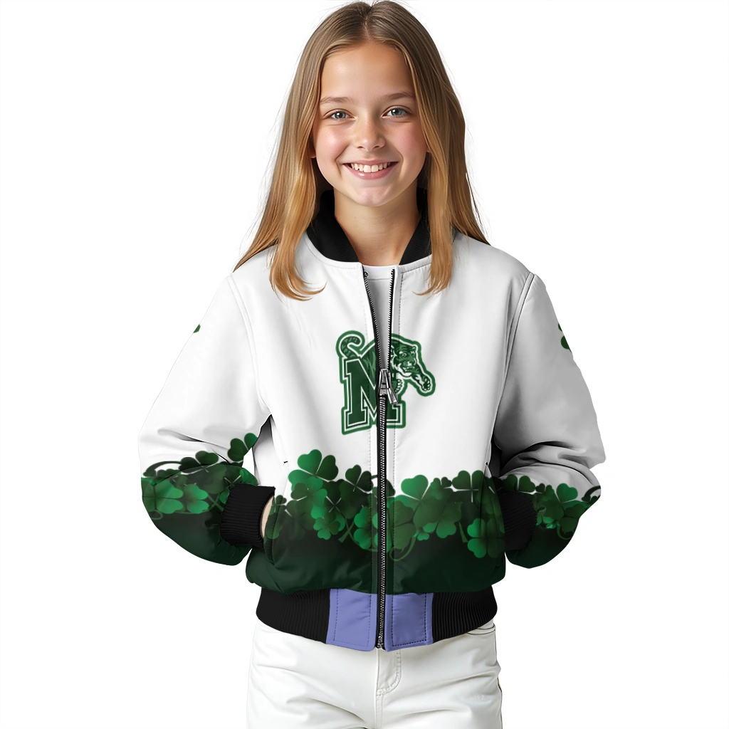memphis tigers clovers pattern white green bomber jacket top rated memphis tigers clovers pattern white green bomber jacket top rated