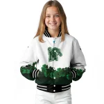 memphis tigers clovers pattern white green varsity jacket best selling